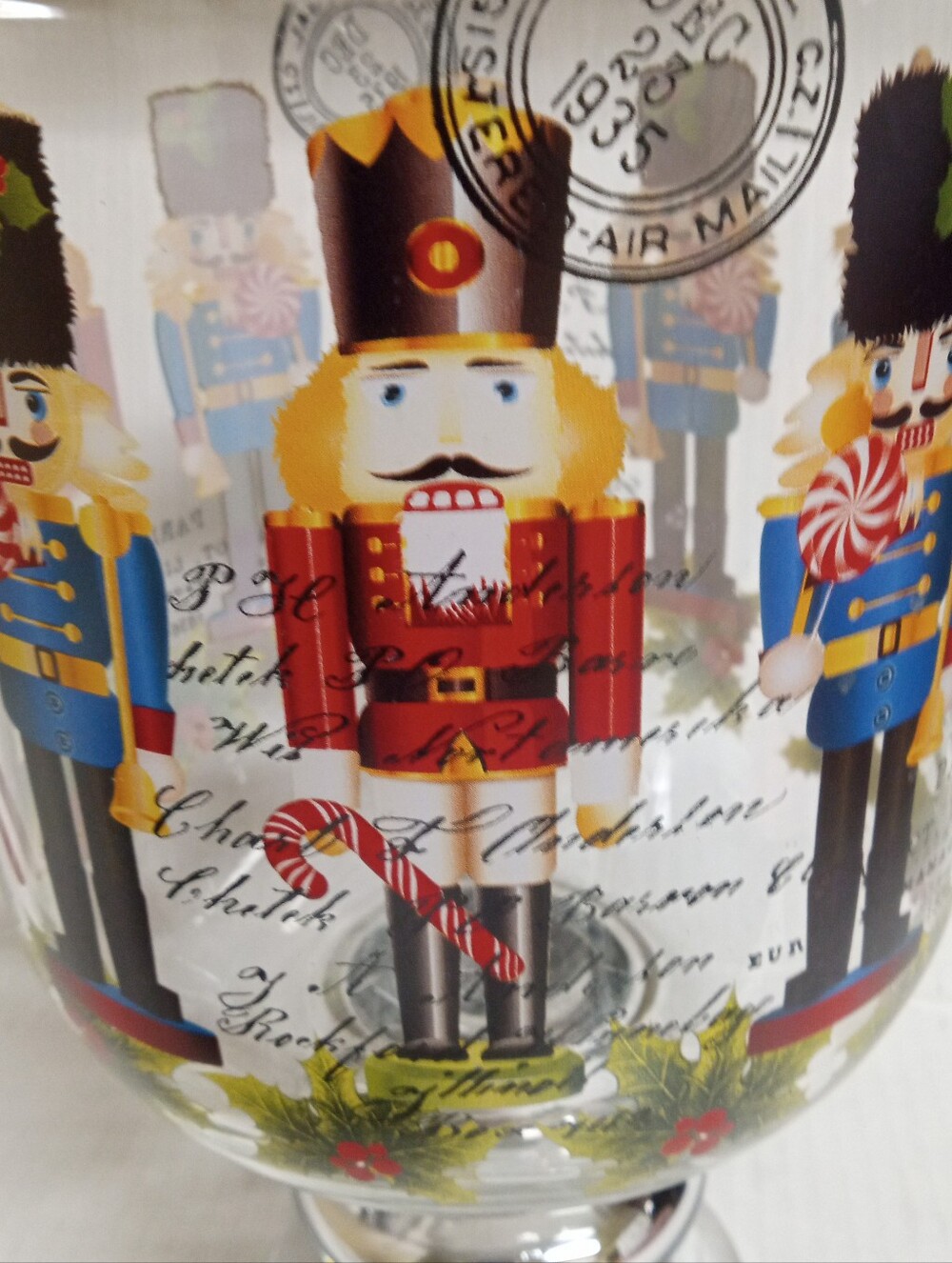 Artisan Nutcracker Suit Hurricane Glass Vase Michael Design Works Rare HTF - Picture 4 of 8